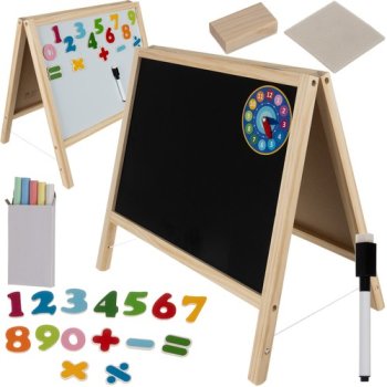 Magnētiskā krītiņu markieru flomastieru bērnu tāfele 40x40 cm 25571 | Magnetic chalk board