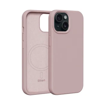 Etteri Silicone Mag Case for iPhone 15 Light Pink