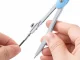 Precision 9-Piece Geometry Set for School with Compass and Case, Blue