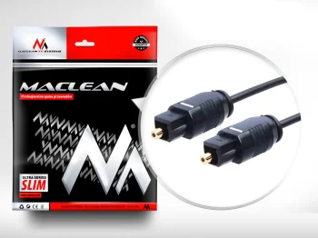 Maclean MCTV-750 Optical Toslink Cable, Ultra Slim, 0.5m