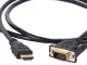 VGA to HDMI Cable 1.3 m, Full HD 1080p, Gold-Plated Connectors, Black