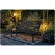 Sofotel Luca Garden Bench with Backrest, 117.5x83x57 cm, Black