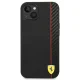 Ferrari iPhone 14 Plus Case On Track Stripe Carbon, Black