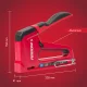 Arrow T50 RED2 Heavy Duty Staple and Brad Nail Gun, Red/Black