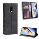 OnePlus 7 Vintage Style Magnetic Leather Wallet Protective Case Cover, Black | Чехол для Телефона...