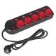 Maclean MCE204 5-Way Power Strip with Individual Switches, 1.5m