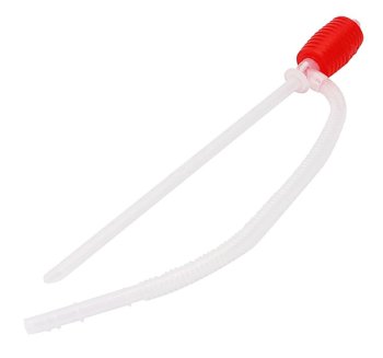 Ручной насос сифон для перекачки жидкостей, бело-красный