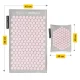 4FIZJO ECO Acupressure Mat with Pillow and Bag, Grey/Pink