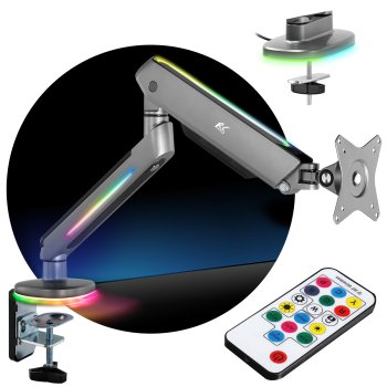 NanoRS RS165 Gaming Monitor Mount, RGB LED, 17-32", 9kg