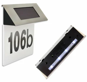 Solar Illuminated House Number Plaque