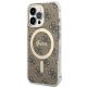 Guess 4G Print MagSafe Bundle for iPhone 13 Pro - Case & Charger - Brown