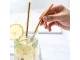 Reusable Metal Drinking Straws with Cleaning Brushes, 8 pcs