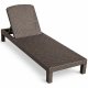Gotel L65 Folding Garden and Beach Sun Lounger, Grey/Brown
