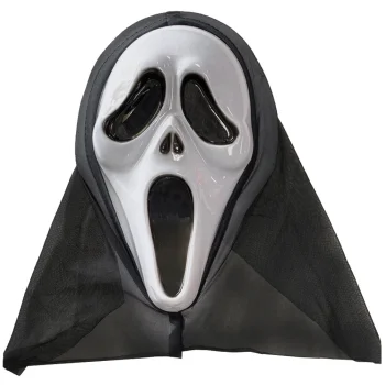 Scream Halloween Costume Mask, Black and White
