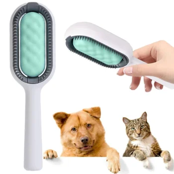 Silicone 3-in-1 Brush for Dog and Cat Hair Grooming and Washing