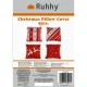 Ruhhy Christmas Decorative Cushion Cover Set 45x45 cm, 4 pcs