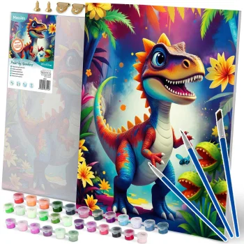 Massido Dino Paint by Numbers, 40x50 cm