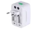 Universal Travel Adapter with Surge Protection, White