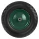 Humberg 4884 Tubeless Wheelbarrow Wheel 4.00-8, Black/Green