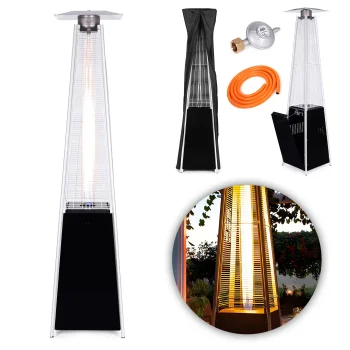 MultiGarden 13 kW Patio Gas Heater with Glass Guard and Cover
