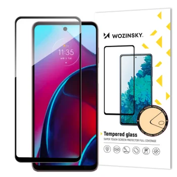 Wozinsky Full Glue Tempered Glass for Motorola Moto G Stylus 2022, 9H Full Screen Black Frame