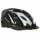 Adjustable bike helmet with ventilation, size L, 58-62 cm, black and white