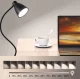 LED Clip-On Desk Lamp, 5W, USB Powered, Black