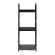 Стеллаж Modernhome CWJ302480L BLACK с металлическим каркасом, 3 полки, черный