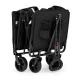 MultiGarden 120L Folding Garden and Camping Cart with Cover, Black