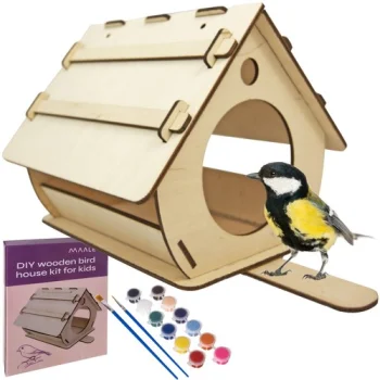 Maaleo 22585 DIY Wooden Bird Feeder with Paints