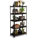 Humberg HR-852 Metal Shelving Unit 180x90x40 cm, Black