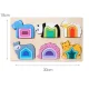 Wooden Animal Shape Puzzle, Montessori Educational Toy