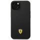 Ferrari iPhone 14 Case Silicone Metal Logo, Black
