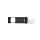 Selfie stick WH1YXS telescopic tripod 1m with round lamp and phone holder - black