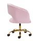 Velvet Swivel Chair 4Rico QS-OF212G for Beauty Salons, Pink