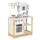 Ecotoys TK040A-WHITE Wooden Kids Kitchen with Accessories, White