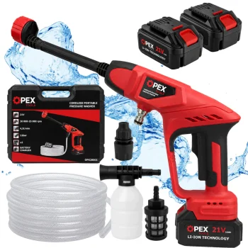 OPEX TOOLS OPX28001 Cordless Pressure Washer 21V 2x 3.0Ah
