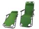 Garden Beach Deck Chair Folding Sunbed with with Headrest, Green