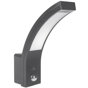 Maclean MCE244 GR LED Facade Lamp with Motion Sensor, 10W, IP54, Grey