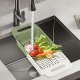 Adjustable Over The Sink Dish Drying Rack, Green