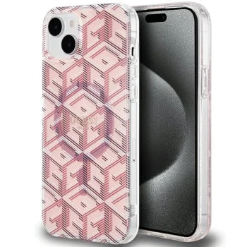 Guess iPhone 15 / 14 / 13 Case IML GCube MagSafe, Pink