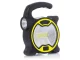 Powerful COB LED workshop flashlight with halogen lamp, yellow