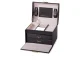 Large Jewelry Box Organizer with Key, Black
