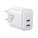 Joyroom JR-TCF12 tīkla lādētājs 2x USB-C 20W PD / QC 3.0 – balts