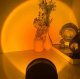 LED Sunrise Projector Lamp with Tripod, Black