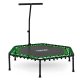 Neo-Sport 1103 Fitness Trampoline with Handle, 127 cm, Hexagonal, Green