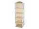 Hanging Closet Organizer with 5 Shelves 100cm Beige