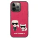 Karl Lagerfeld Ikonik Karl & Choupette Case for iPhone 13 Pro / 13, Fuchsia