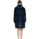 Warm hoodie blanket with hood and large pocket, blue