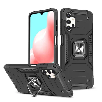 Wozinsky Ring Armor Rugged Case for Samsung Galaxy A32 5G, Black